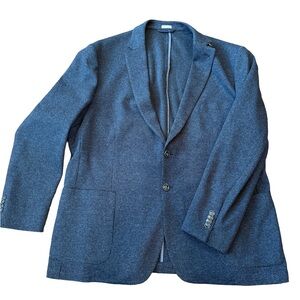 Peter Millar Men’s Navy Textured Houndstooth Blazer XXL comfortable versatile